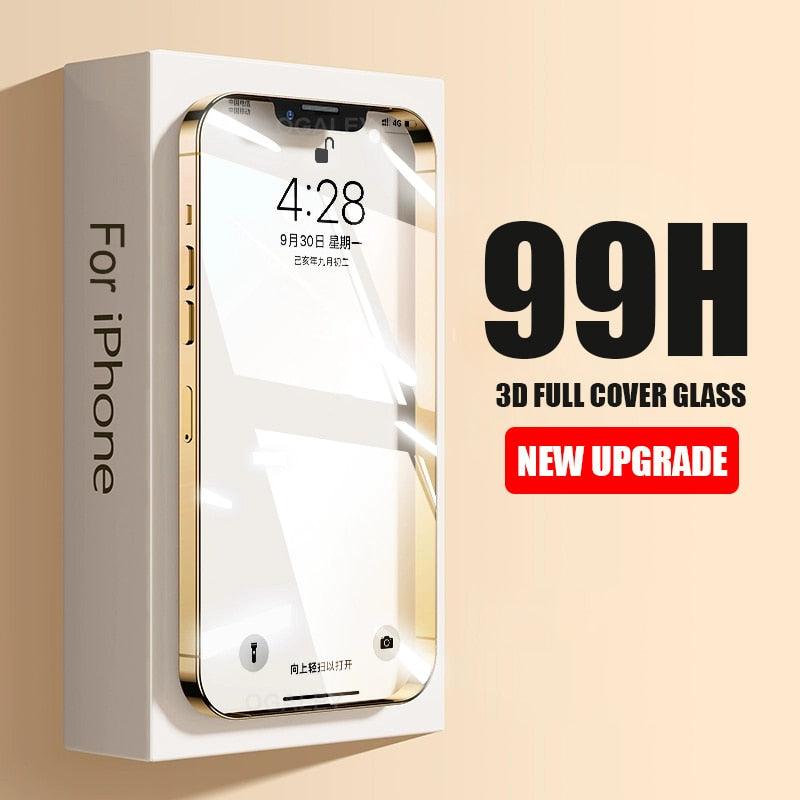 Protecteur d'écran en verre trempé 3D 2PCS pour modèles d'iPhone