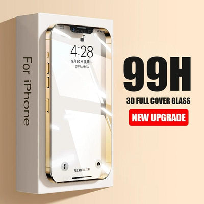 Protecteur d'écran en verre trempé 3D 2PCS pour modèles d'iPhone