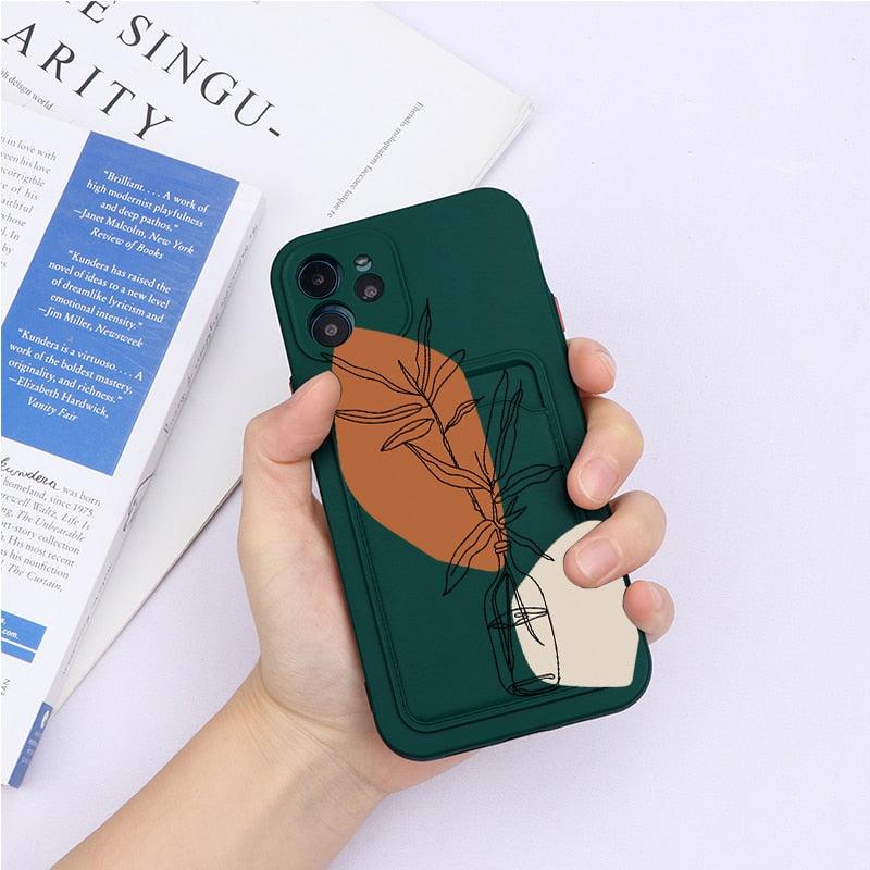 Soft Silicone Wallet Card Holder Case for iPhone 11 Mini & 7/8