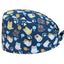 Gorros Quirúrgicos con Estampado de Osito para Cabello Largo