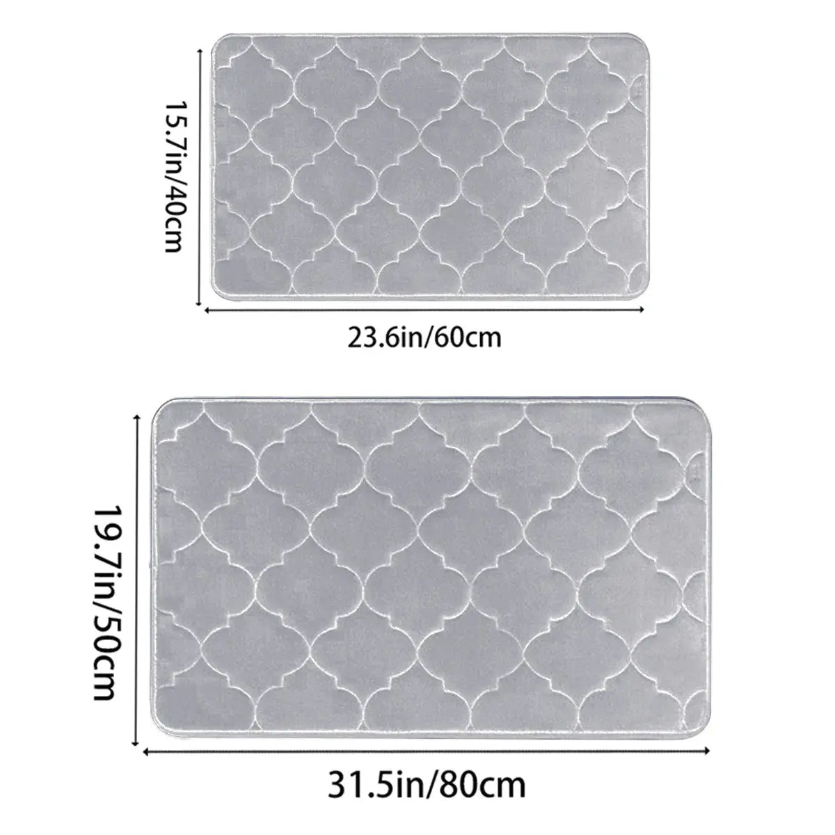 Tapis de bain en mousse à mémoire d'eau absorbante et antidérapant