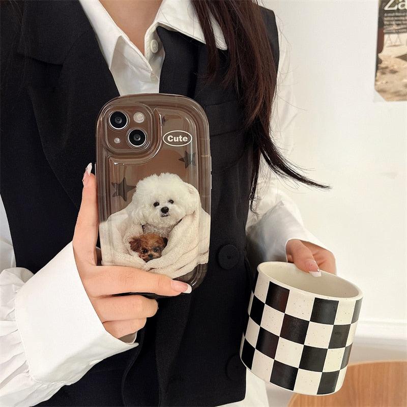 Funda suave de cuadrícula escocesa linda para iPhone 14/13/12/11