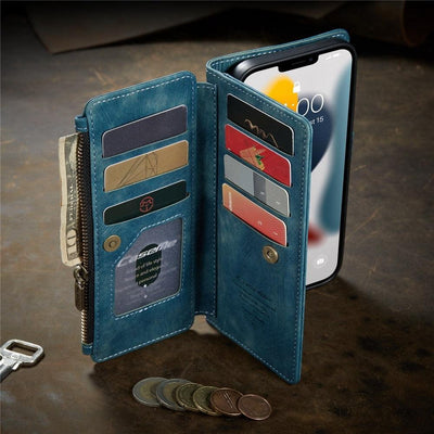 Étui en cuir vintage pour iPhone 11-14 Pro Max Mini