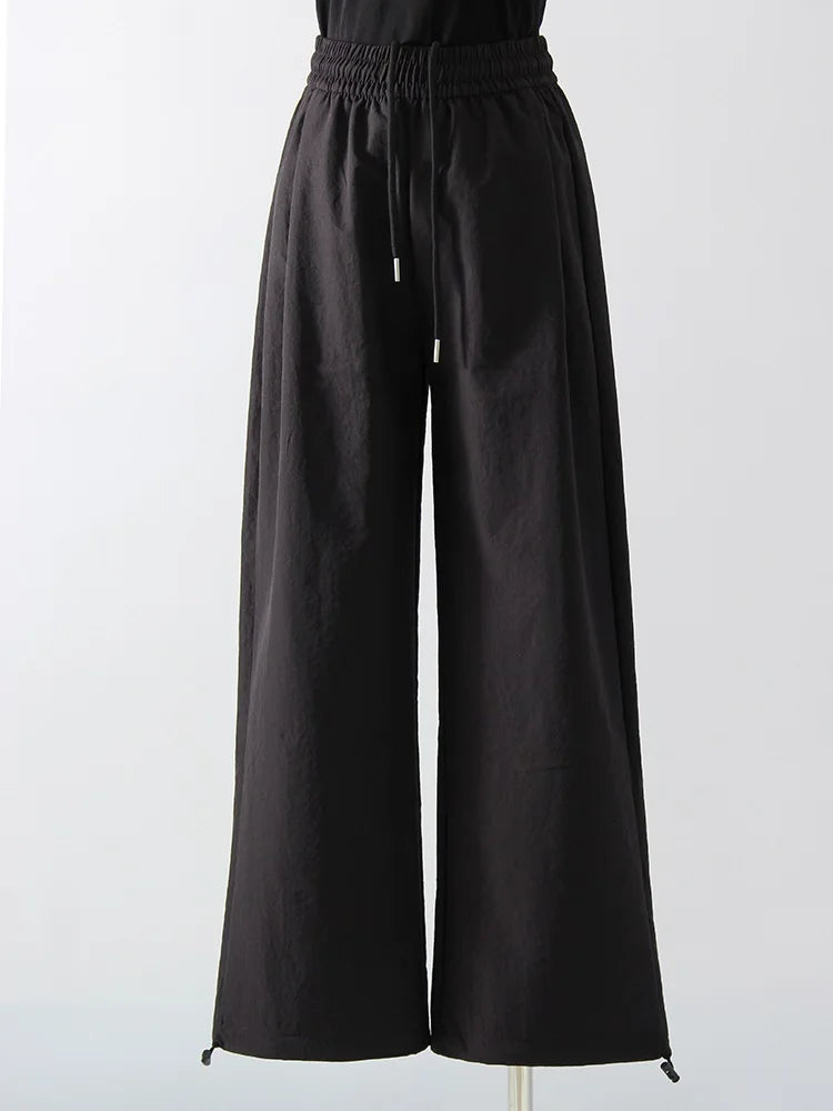 ChicEase Pantalons Jogging Taille Haute à Jambes Larges