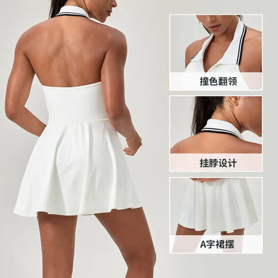 Vestido mono A-line para mujeres en tenis y golf