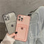 Transparent Card Slot Holder Case for iPhone Models