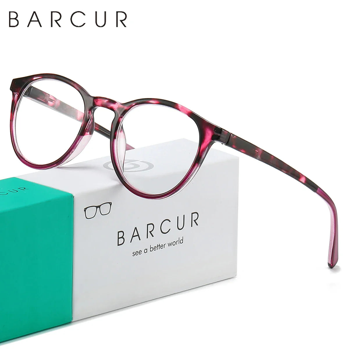 Gafas de lectura ligeras con patrón de leopardo BARCUR