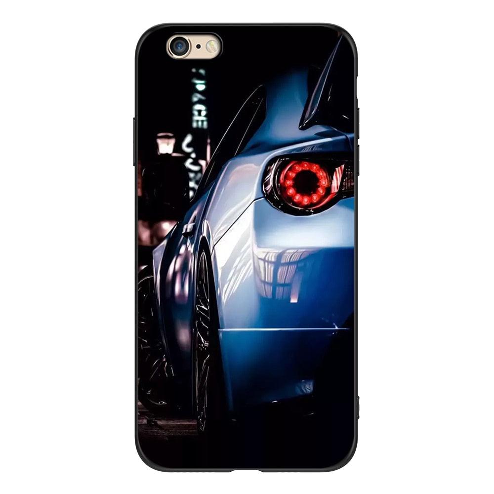 Stylish Soft Silicone Car Print Phone Case for iPhone