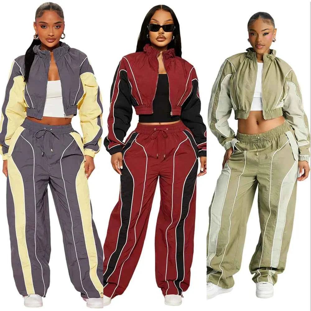 Conjunto de Chándal de Nylon Ligero para Mujer