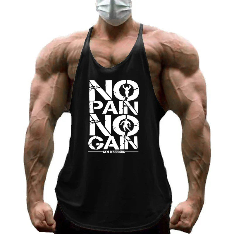 NO PAIN NO GAIN Camiseta Sin Mangas para Hombre
