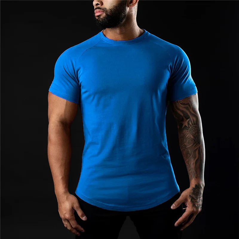 Camiseta de algodón FlexFit: camiseta muscular atlética de verano