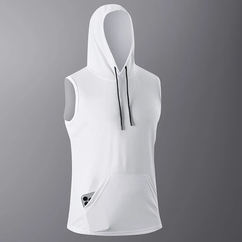 Hoodie de gym noir à séchage rapide pour homme