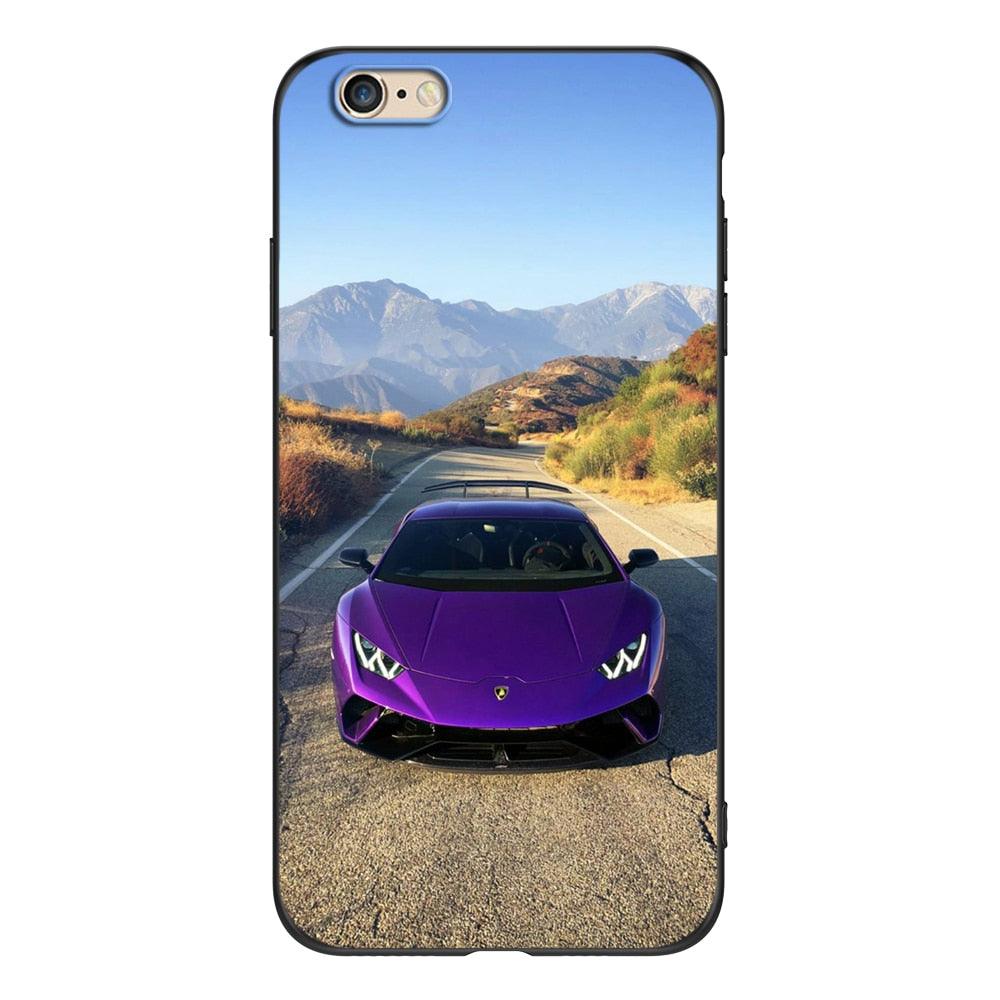 Stylish Soft Silicone Car Print Phone Case for iPhone