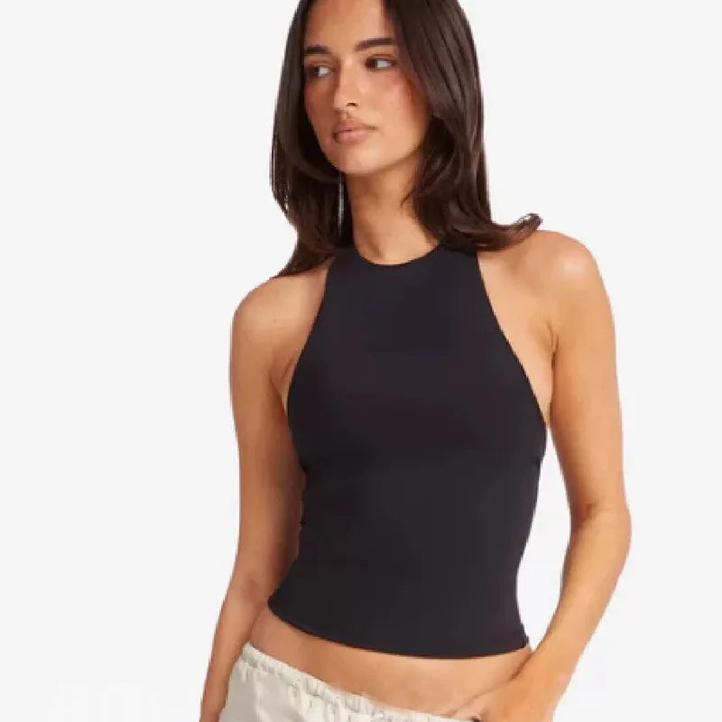 Ensemble de débardeur de yoga à halter et de shorts de cyclisme pour femmes
