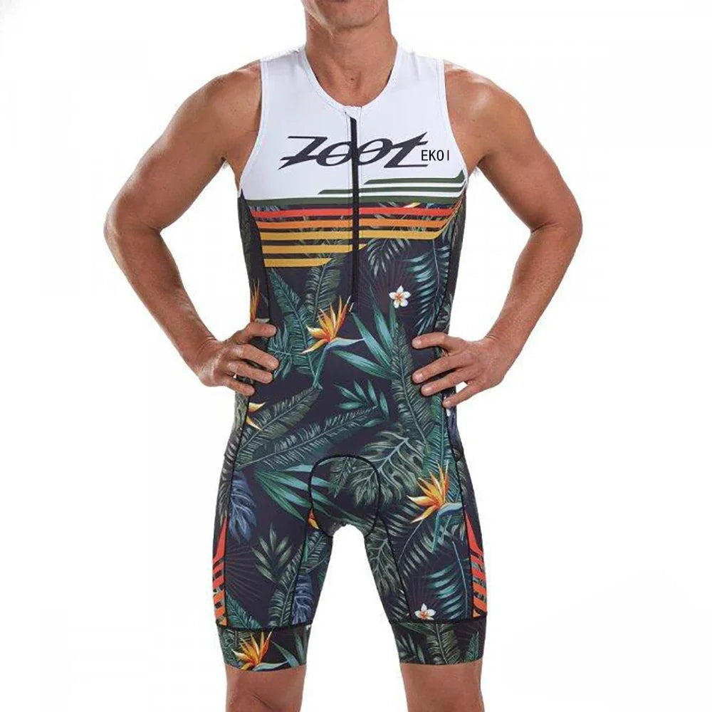 Zootekoi Men's Breathable Sleeveless Jacket for Triathletes