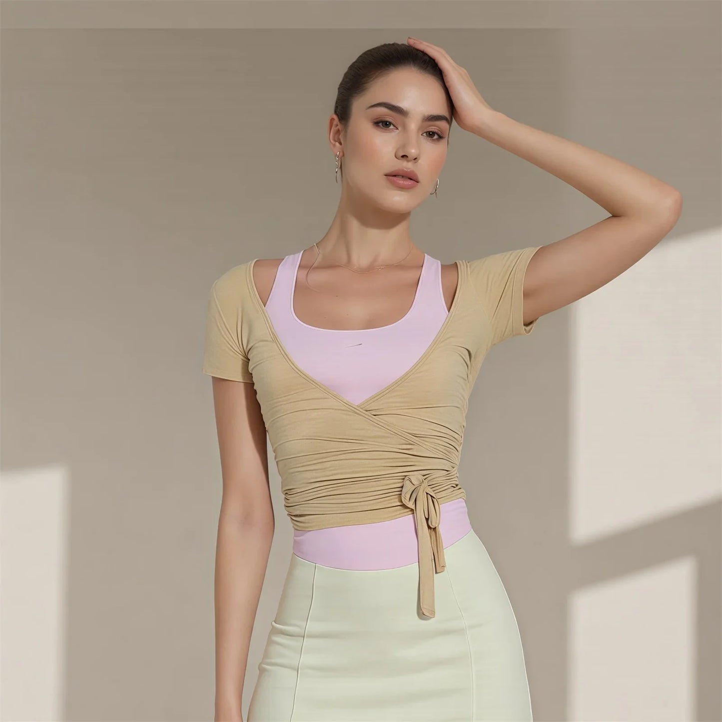 Crop Top V Neck Chic pour Femmes