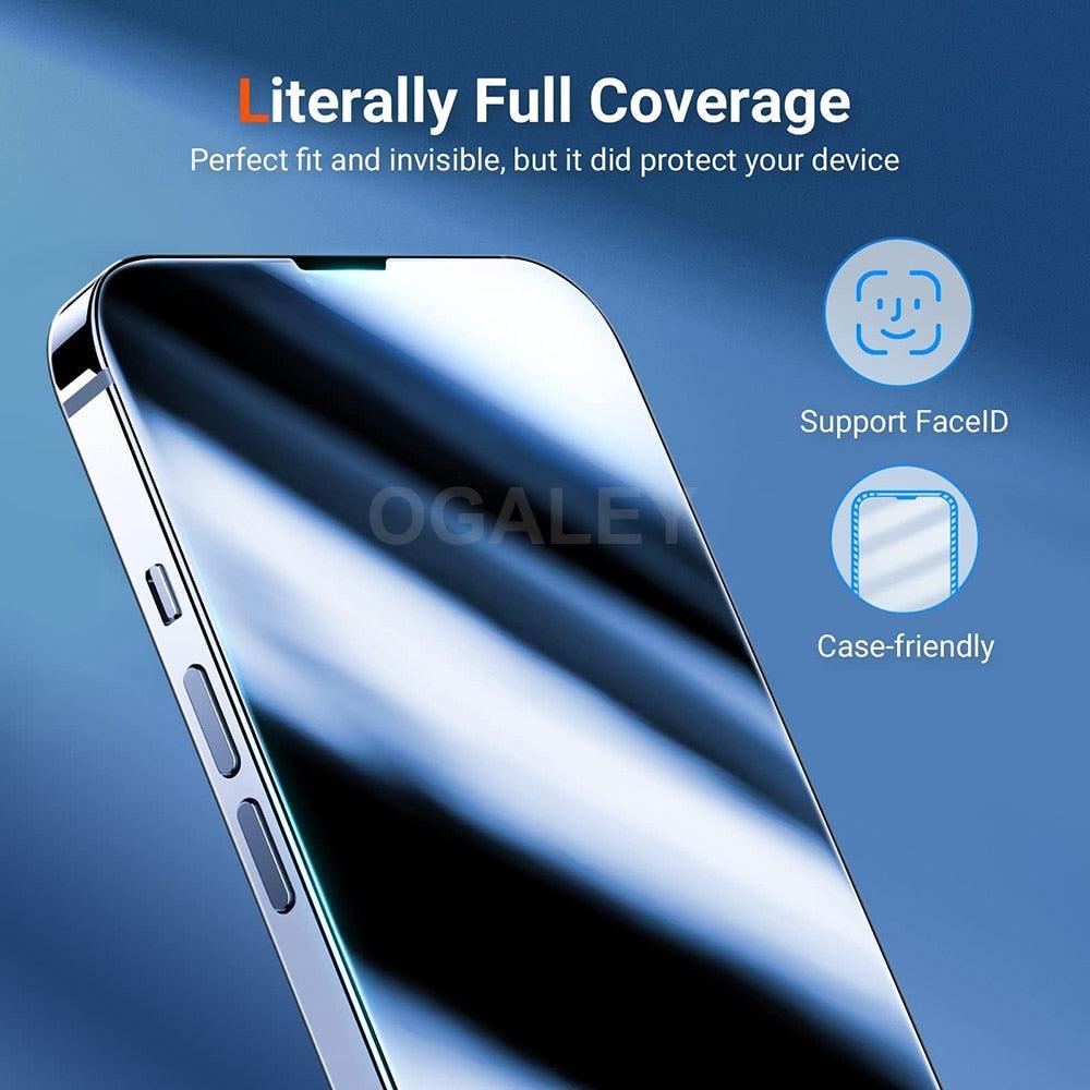 Protecteur d'écran en verre trempé 3D 2PCS pour modèles d'iPhone