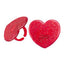 Bagues en cœur pailletées rouges - 12 ou 72 pièces