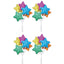 Star Balloon Clusters - Primary Colors - 12 or 36 Count