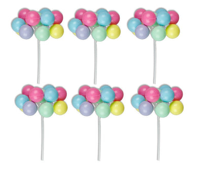 Medium Pastel Balloon Clusters - 7" Long