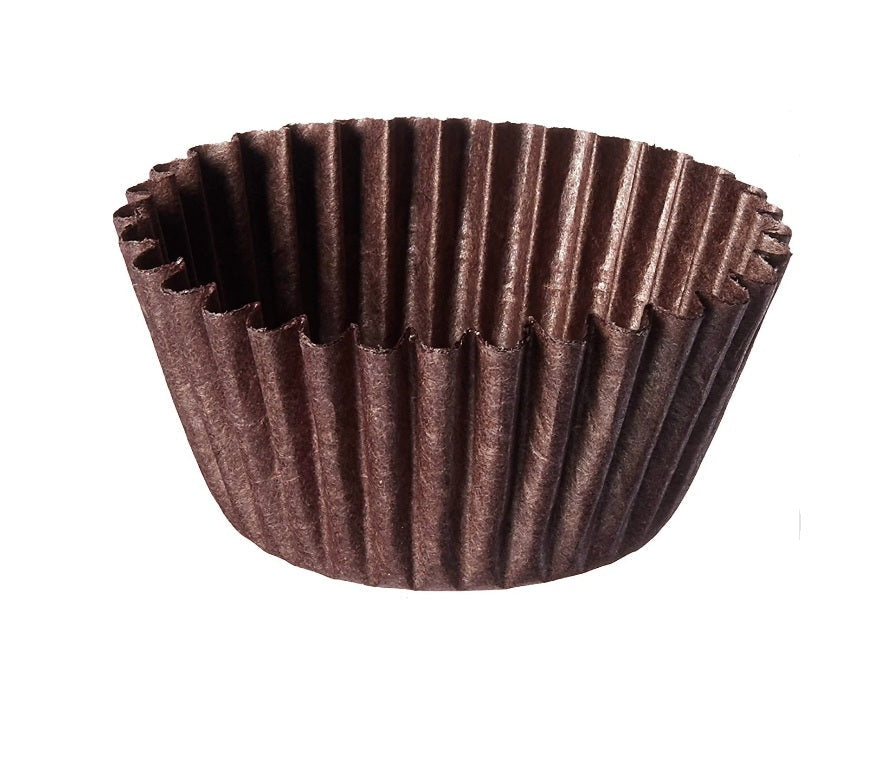 Mini tazas de papel cristalizado marrón para hornear y dulces