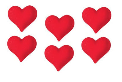 Azúcar en Forma de Corazón Rojo - 280 Unidades Decorativas Comestibles
