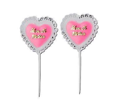 Love to Mother Cupcake Picks - Elegant Party Decor