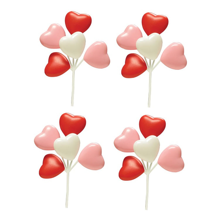 Ballons en forme de cœur - Rose, Blanc, Rouge - Paquet de 4, 12 ou 36