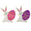 Plastic Happy Easter Bunny with Egg Plaque, 3 1/2"