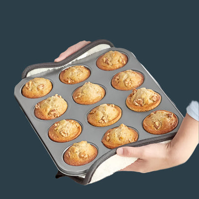 Premium Non-Stick Muffin & Cupcake Pan - 12 Cup Carbon Steel