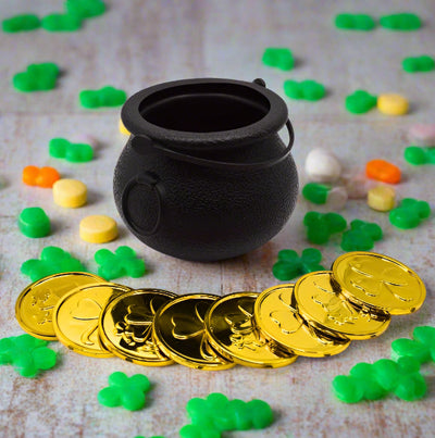 Pot of Gold Cake Topper with Gold Coins