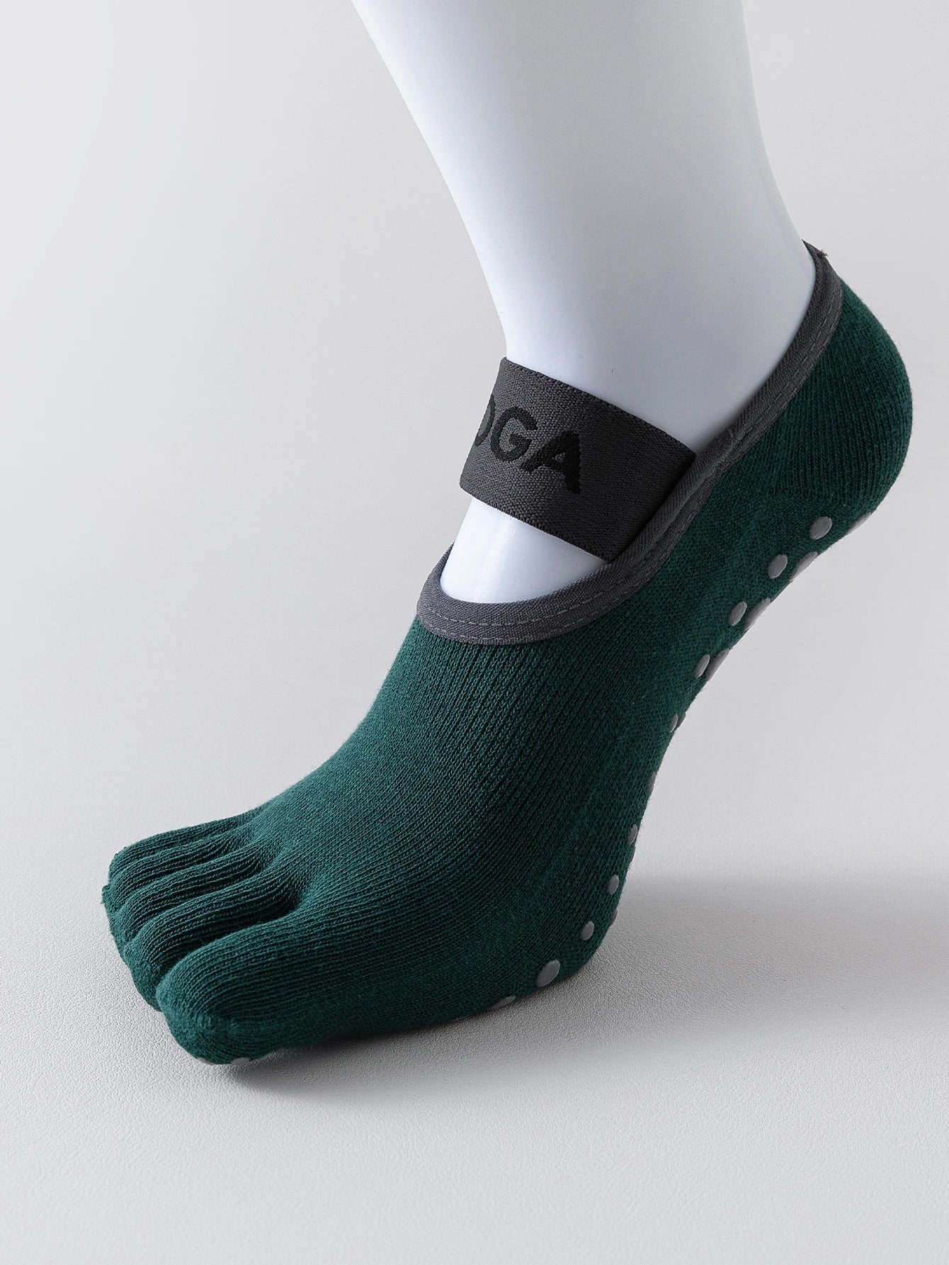 Chaussettes de yoga anti-dérapantes à cinq doigts pour femmes