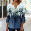 Elegant V-Neck Button T-Shirt for Women