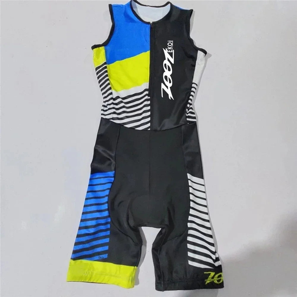 Zootekoi Men's Breathable Sleeveless Jacket for Triathletes