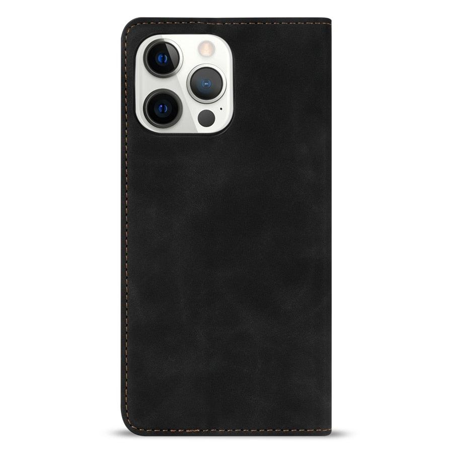 Étui portefeuille à rabat magnétique premium pour iPhone 14 Pro Max