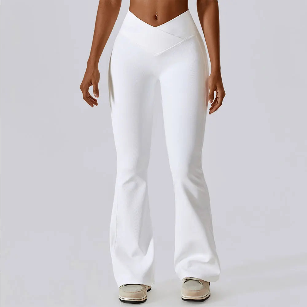 Pantalons de yoga taille haute FlareFit pour femmes
