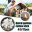 Kit d'allumage de feu de camping 12 pièces - Paraffine imperméable