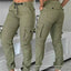 Pantalones Cargo Slim de Cintura Alta para Mujer