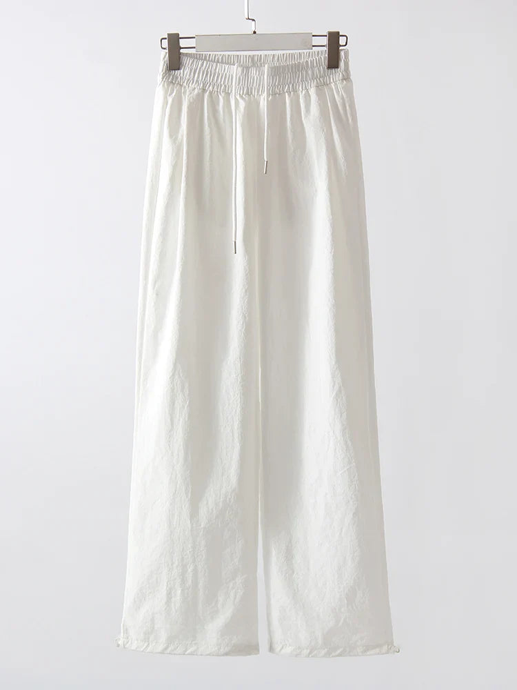 ChicEase Pantalons Jogging Taille Haute à Jambes Larges