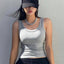 Camiseta sin mangas de punto premium para mujer