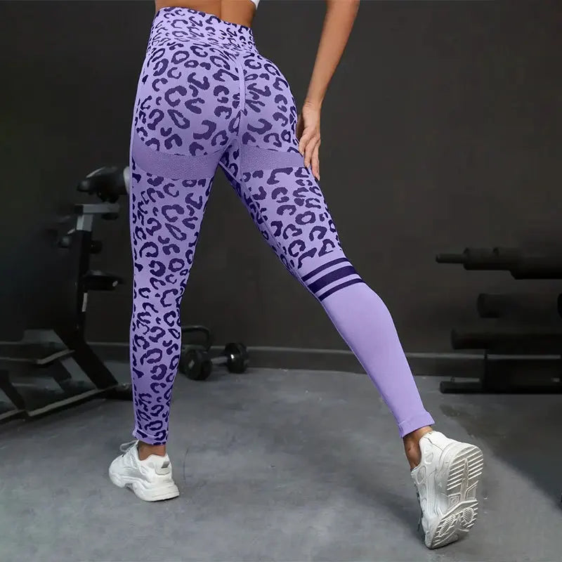 Leggings Sin Costuras con Estampado de Leopardo