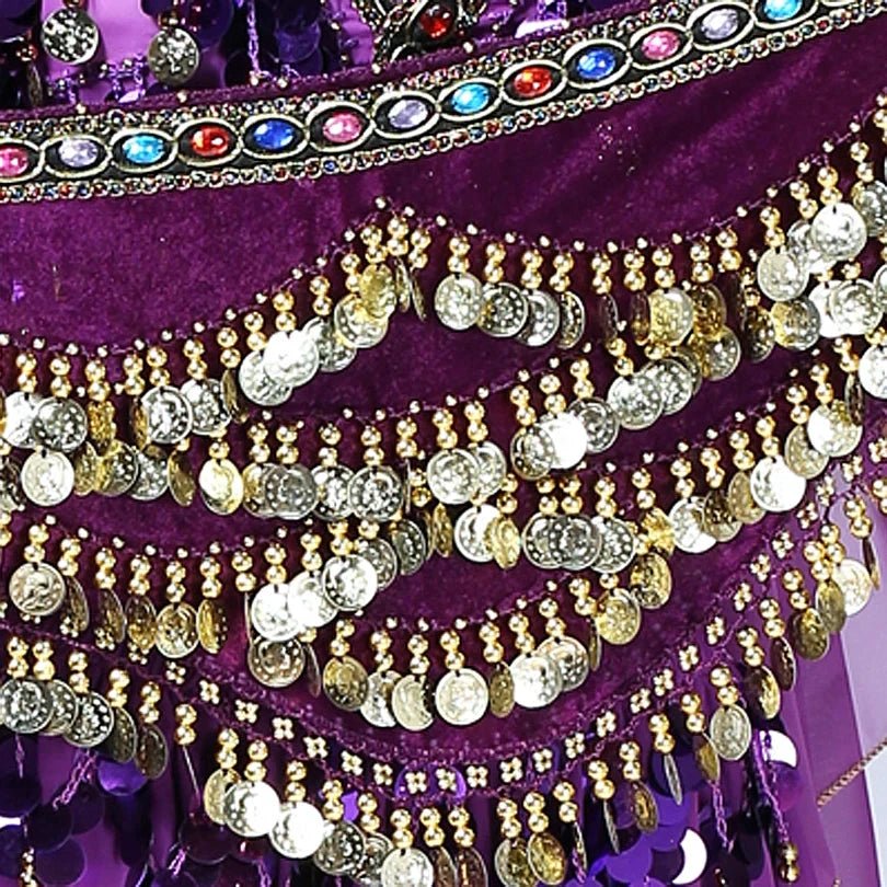 Vila&Yomi Premium Belly Dance Belt with Crystal Accents