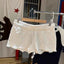 Vintage High Waist Cotton Sports Shorts