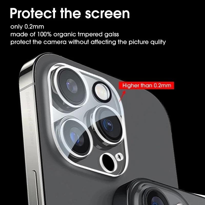 Protecteurs en verre arrière premium pour lentilles d'iPhone