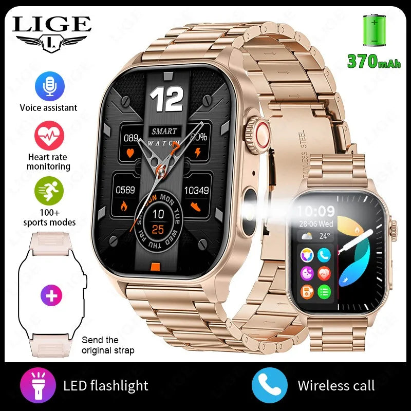 LIGE FlashSmart 2: Premium Smartwatch with HD Display