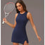 Robe de tennis active à fermeture éclair avec shorts intégrés