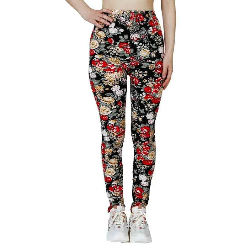 Floral Print High Elasticity Leggings