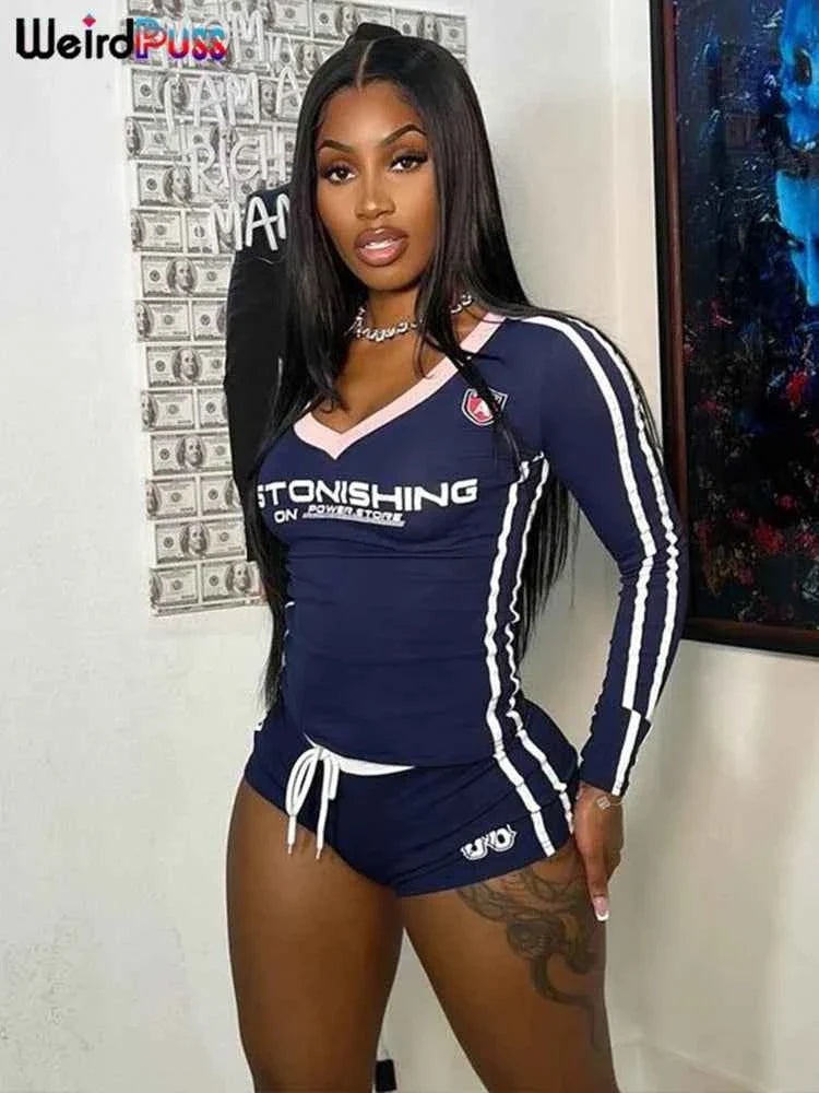 Ensemble de survêtement sportif pour femmes Weird Puss