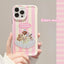 Cute Cat Transparent Phone Case for iPhone 11/12/13 Pro Max