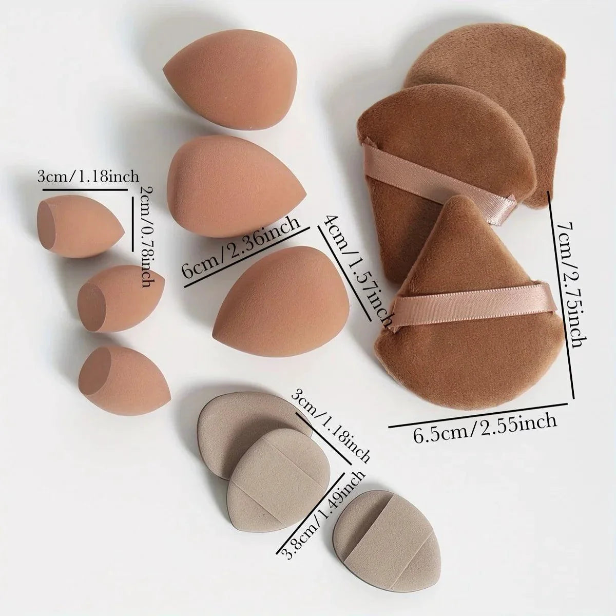 Juego de 12 Esponjas de Maquillaje Multiusos